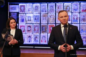[VIDEO] Prezydent Andrzej Duda spotkał się z przedstawicielami społeczności białoruskiej