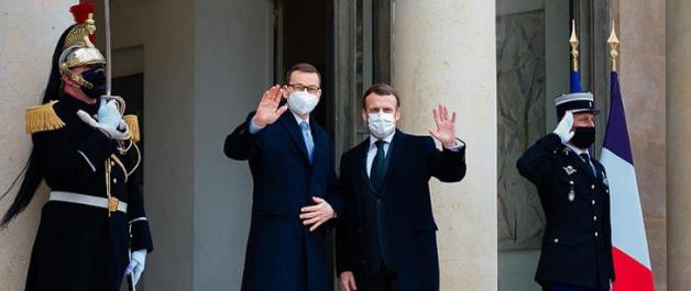 [VIDEO] O szczepionkach, energetyce jądrowej i biznesie premier Mateusz Morawiecki z Prexydentem Francji