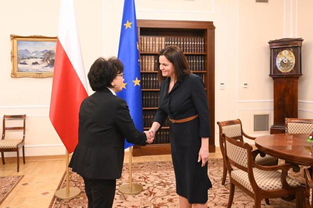 Wsparcie dla wolnej Białorusi. Rozmowy Marszałek Sejmu z liderką białoruskiej opozycji